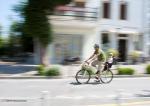 Bike running Kos city Greece