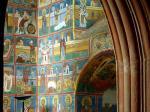 Murals of the lives of saints at Voronet monastery (Bucovina, Romania)